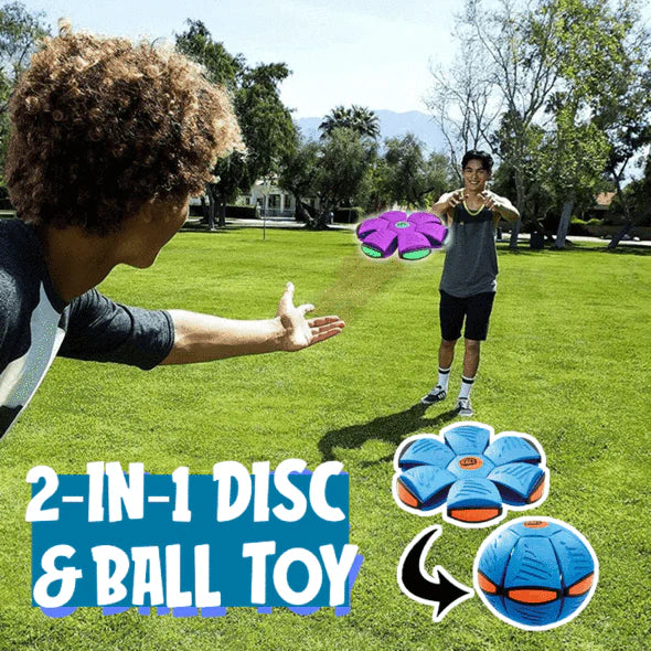 2 In 1 UFO Flying Flat Throw Disc Ball With Light