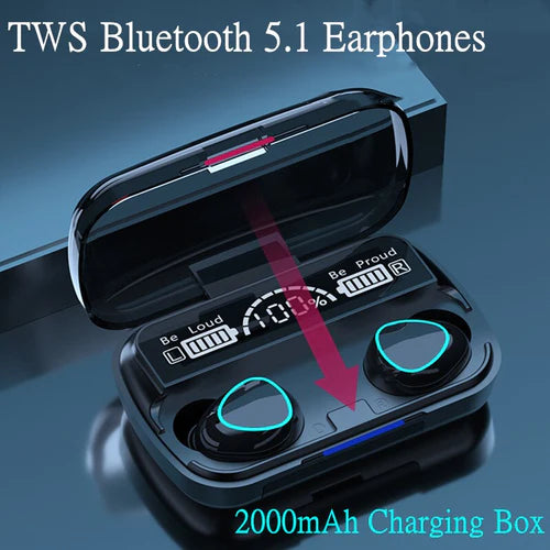M10 TWS Bluetooth 5.1 Earphones Audio Earbuds