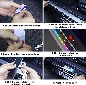 4Pcs Car Door RGB Lights